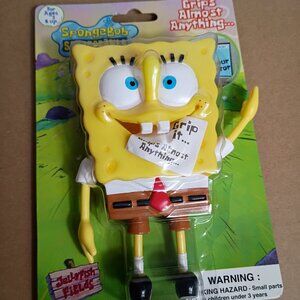 VTG Spongebob Square Pants Grip It Window Cling Monitor Microwave Decor 2002 NEW